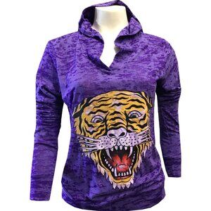 3 Pack -Women's Lightweight Burnout hoodies -Tiger Print from Next Level